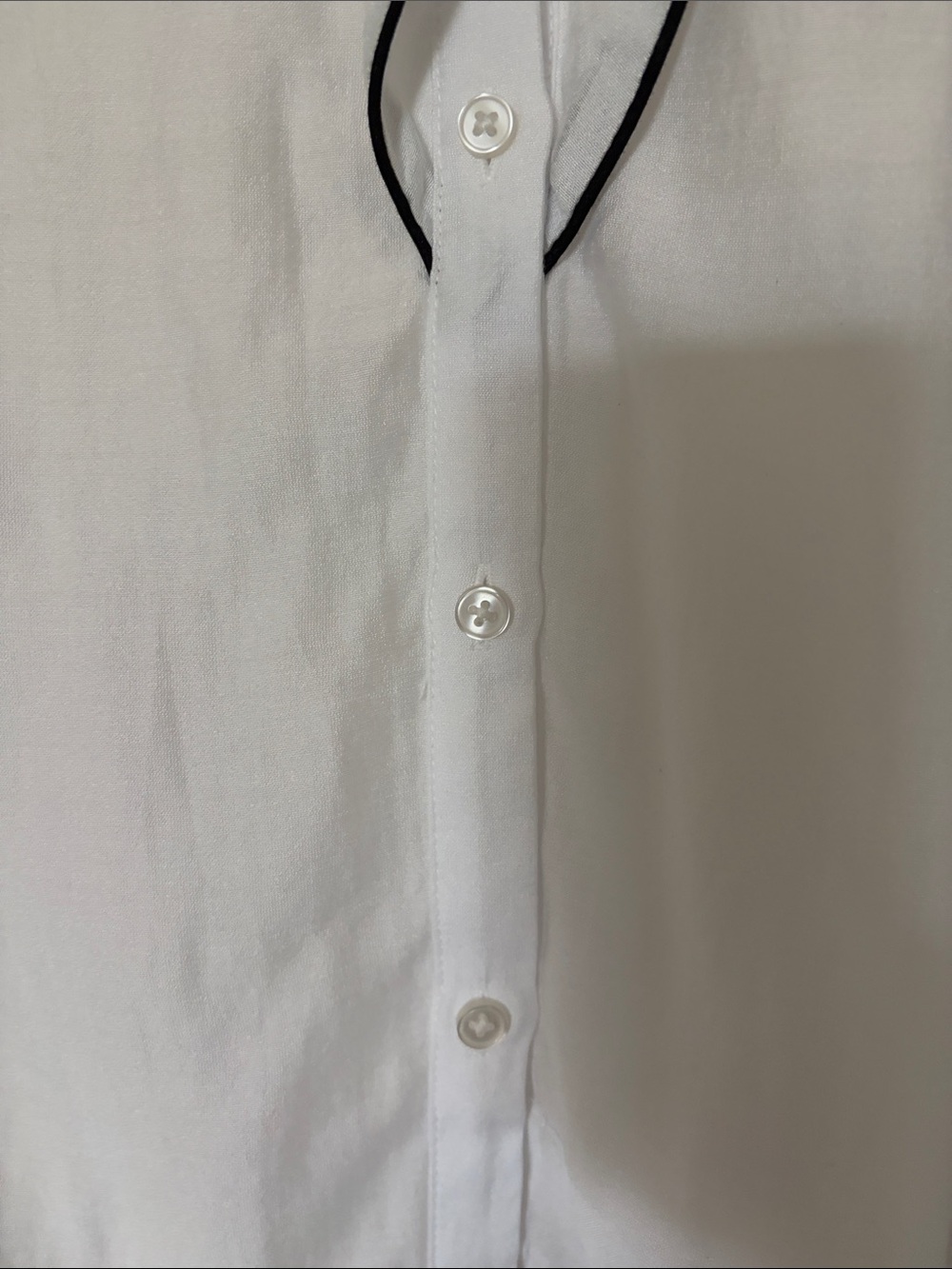 H&M White Ruffle-Trim Button Front Blouse - Picture 5 of 11